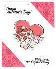 Happy Valentines Day Valentine Day Big Rectangle Hang Tags 3.25x4